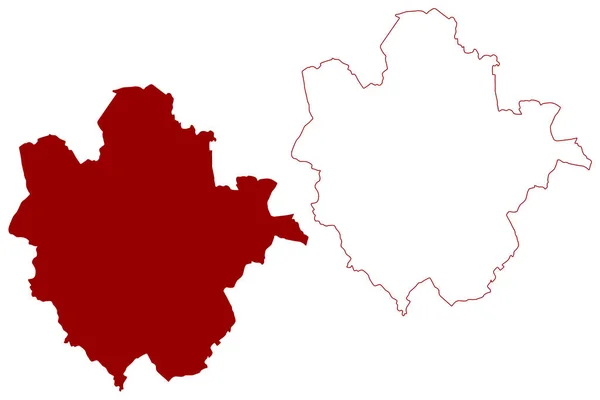 Borough Unitary Authority Bedford Verenigd Koninkrijk Van Groot Brittannië Noord — Stockvector