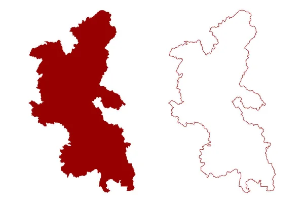 バッキンガムシャー州 イギリス 北アイルランド イギリス 地図ベクトル図 スクリプトスケッチバックマップ — ストックベクタ