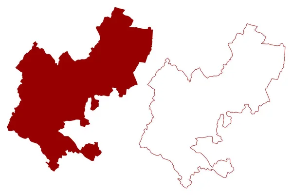 Central Bedfordshire Egységes Hatósága Nagy Britannia Észak Írország Egyesült Királysága — Stock Vector