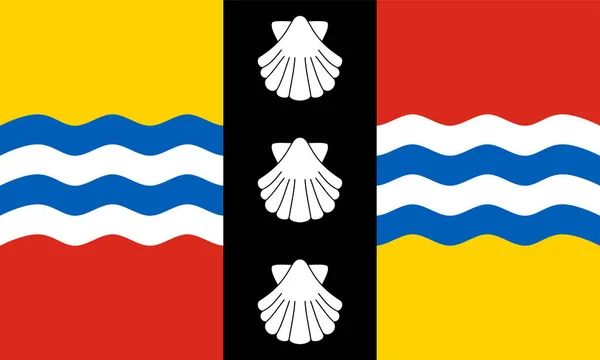 Bandeira Condado Cerimonial Bedfordshire Inglaterra Reino Unido Grã Bretanha Irlanda — Vetor de Stock