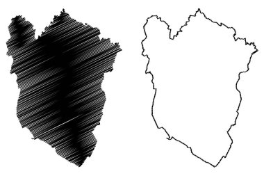 Cutzamala municipality (Free and Sovereign State of Guerrero, Mexico, United Mexican States) map vector illustration, scribble sketch Cutzamala de Pinzon map