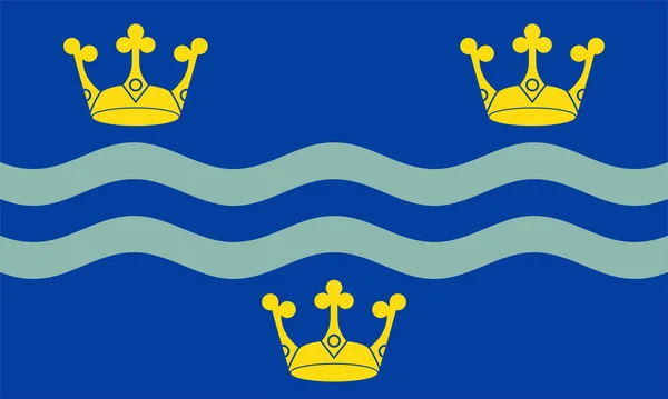 ケンブリッジシャー儀式郡旗 イギリス イギリス 北アイルランド イギリス イギリス キャンプ場 — ストックベクタ