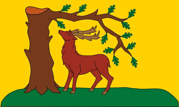 バークシャー郡またはバークシャー郡旗 イギリス イギリス 北アイルランド イギリス ベルクス — ストックベクタ