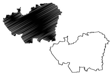 Chilpancingo de los Bravo municipality (Free and Sovereign State of Guerrero, Mexico, United Mexican States) map vector illustration, scribble sketch map