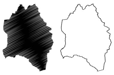 Jose Joaquin de Herrera municipality (Free and Sovereign State of Guerrero, Mexico, United Mexican States) map vector illustration, scribble sketch map