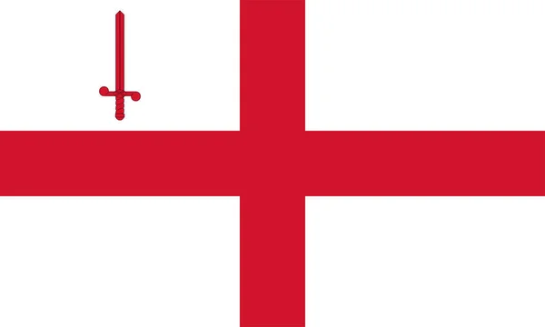 플래그 Flag London England Great Britain Northern Ireland 영국의 자치체이며 — 스톡 벡터