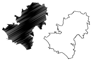 Zihuatanejo de Azueta belediyesi (Özgür ve Egemen Guerrero Eyaleti, Meksika, Meksika) harita vektör çizimi, çizim haritası