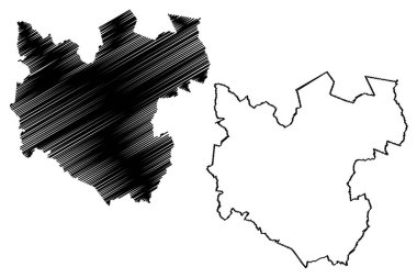 Hidalgo del Parral Belediyesi (Özgür ve Egemen Chihuahua Eyaleti, Meksika, Meksika) harita vektör çizimi, çizim Hidalgo del Parral haritası