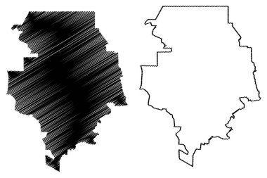 Janos belediyesi (Özgür ve Egemen Chihuahua Eyaleti, Meksika, Meksika) harita vektör çizimi, çizim Janos haritası