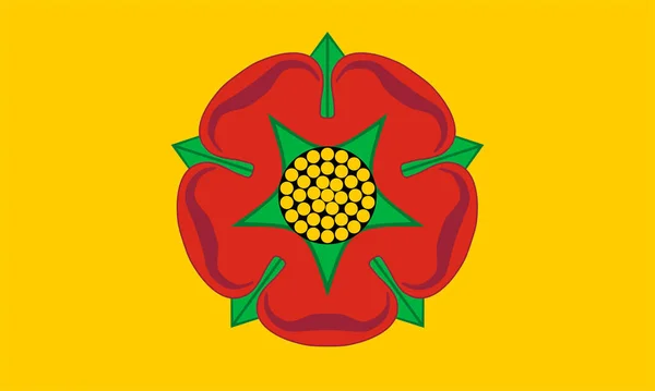 Vlag Van Lancashire Lancs Ceremonial County Engeland Verenigd Koninkrijk Van — Stockvector