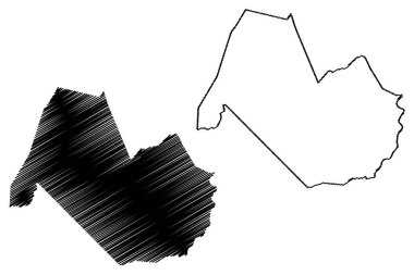 Apuiares Belediyesi (Ceara Eyaleti, Brezilya Belediyeleri, Brezilya Federatif Cumhuriyeti) harita vektör çizimi, çizim Apuiares haritası