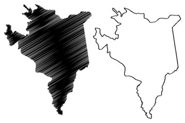 Aratuba Belediyesi (Ceara State, Belediyeleri, Brezilya Federatif Cumhuriyeti) harita vektör çizimi, karalama çizimi Aratuba haritası