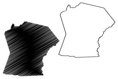 Frecheirinha Belediyesi (Ceara Eyaleti, Brezilya Belediyeleri, Brezilya Federatif Cumhuriyeti) harita vektör çizimi, karalama çizimi Frecheirinha haritası