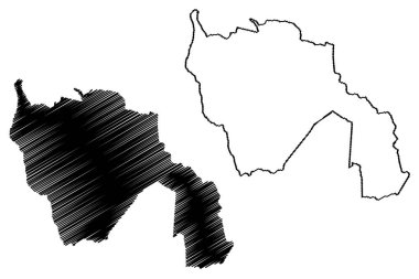 Itapaje belediyesi (Ceara state, Belediyeleri, Brezilya Federatif Cumhuriyeti) harita vektör çizimi, çizim Itapage veya Itapaj haritası