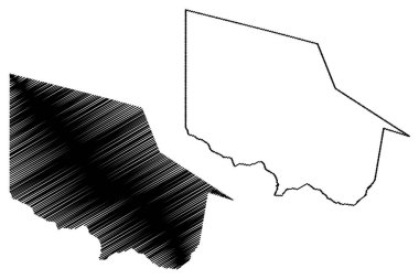 Jardim Belediyesi (Ceara State, Brezilya Belediyeleri, Federatif Brezilya Cumhuriyeti) harita vektör çizimi, çizim Jardim haritası