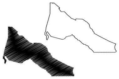 Limoeiro do Norte Belediyesi (Ceara Eyaleti, Brezilya Belediyeleri, Brezilya Federatif Cumhuriyeti) harita vektör çizimi, çizim Limoeiro do Norte haritası