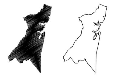 Pacatuba Belediyesi (Ceara State, Belediyeleri, Brezilya Federatif Cumhuriyeti) harita vektör çizimi, çizim Pacatuba haritası