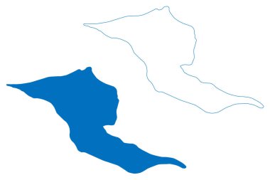 Suraj Gölü Tal (Hindistan Cumhuriyeti) harita vektör illüstrasyonu, karalama çizimi Tso Kamtsi veya Surya Tal haritası