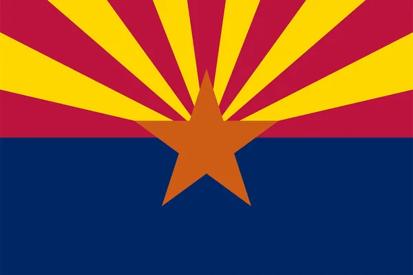 Flag Arizona State United States America Usa North America Rays Telifsiz Stok Vektörler