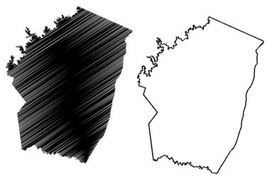 Carinhanha Belediyesi (Bahia Eyaleti, Brezilya Federatif Cumhuriyeti) harita vektör çizimi, Carinhanha haritası çizimi