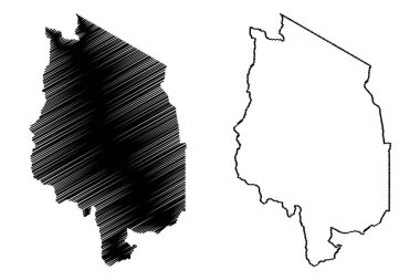 Floresta Azul belediyesi (Bahia Eyaleti, Brezilya Belediyeleri, Federatif Brezilya Cumhuriyeti) harita vektör çizimi, karalama çizimi Floresta Azul haritası