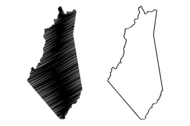 Firmino Alves belediyesi (Bahia eyaleti, Brezilya Federatif Cumhuriyeti) harita vektör çizimi, çizim çizimi Firmino Alves haritası
