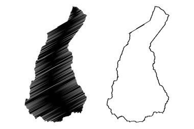 Chorrocho municipality (Bahia state, Municipalities of Brazil, Federative Republic of Brazil) map vector illustration, scribble sketch Chorrocho map