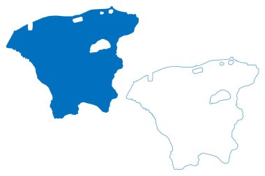 Lake Meihua (Taiwan, Republic of China, ROC) map vector illustration, scribble sketch Dapi or Plum Blossom Lake map