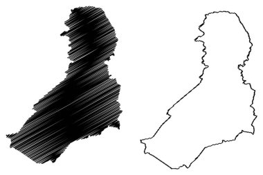 Paripiranga Belediyesi (Bahia Eyaleti, Brezilya Belediyeleri, Brezilya Federatif Cumhuriyeti) harita vektör çizimi, karalama taslağı Paripiranga haritası