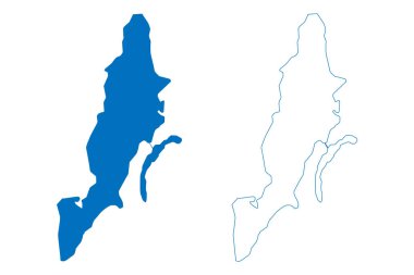 Lake Hancza (Republic of Poland) map vector illustration, scribble sketch map