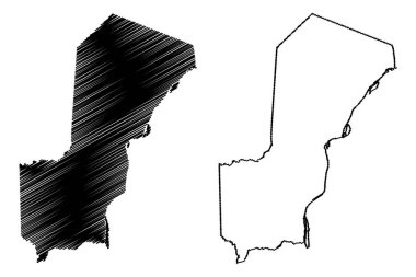 Sitio do Mato municipality (Bahia state, Municipalities of Brazil, Federative Republic of Brazil) map vector illustration, scribble sketch Sitio do Mato map
