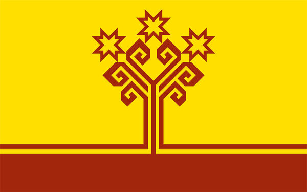 Flag of Chuvash Republic Chuvasia (Russian Federation, Russia) Chuvashia, Tree of life