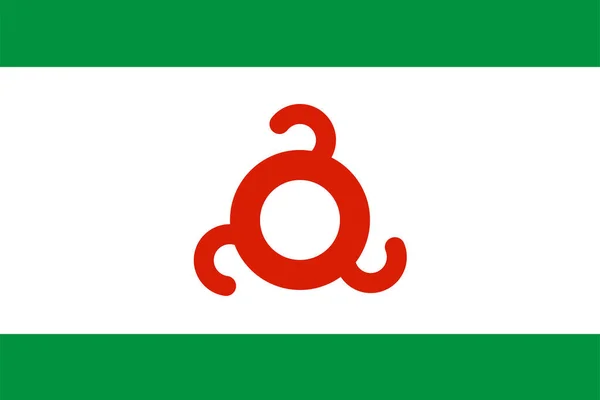 Bandeira República Inguchétia Federação Russa Rússia Vetores De Stock Royalty-Free