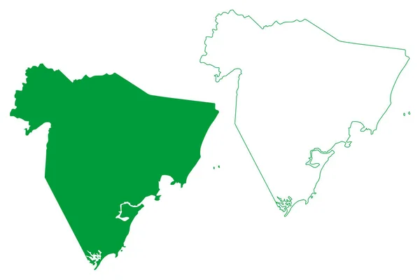 Guarapari Municipality Espirito Santo State Municipalities Brazil Federative Republic Brazil — Vetor de Stock