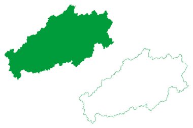 Santa Maria de Jetiba municipality (Espirito Santo state, Municipalities of Brazil, Federative Republic of Brazil) map vector illustration, scribble sketch Santa Maria de Jetib map