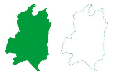 Itaguacu municipality (Espirito Santo state, Municipalities of Brazil, Federative Republic of Brazil) map vector illustration, scribble sketch Itaguau map