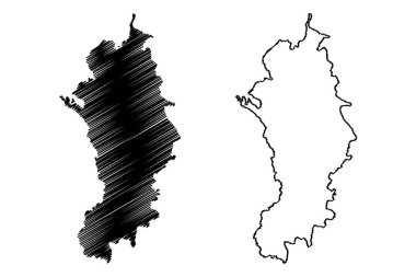 Derbyshire Dales Bölgesi (İngiltere Birleşik Krallığı ve Kuzey İrlanda, Derbyshire, İngiltere) harita çizimi, Batı Derbyshire haritası çizimi