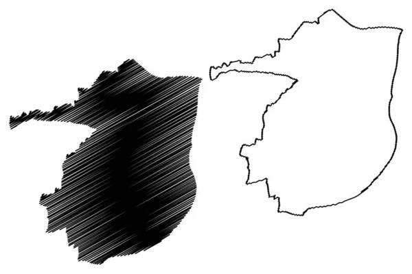 Crawley District Non Métropolitain Town Borough Royaume Uni Grande Bretagne — Image vectorielle