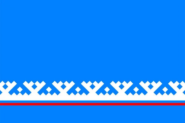 Флаг Ямало Ненецкого Автономного Округа Российская Федерация Ямалия Янао — стоковый вектор