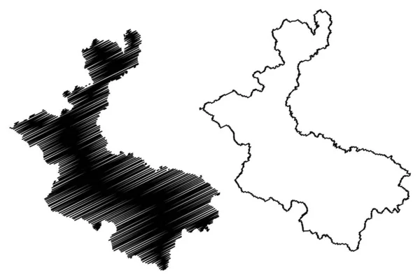 East Staffordshire District Non Métropolitain Borough Royaume Uni Grande Bretagne — Image vectorielle