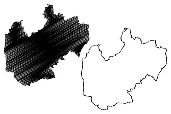 エッピング フォレスト非大都市圏 グレートブリテンおよび北アイルランド連合王国 儀式的な郡エセックス イギリス 地図ベクトル図 スケッチマップ — ストックベクタ