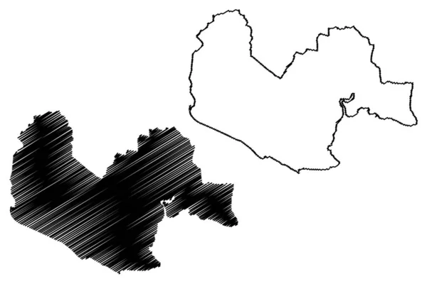 Fareham District Non Métropolitain Borough Royaume Uni Grande Bretagne Irlande — Image vectorielle