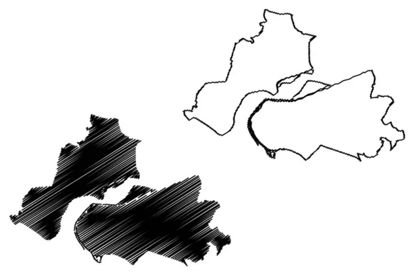 Borough Unitary Authority Halton Royaume Uni Grande Bretagne Irlande Nord — Image vectorielle