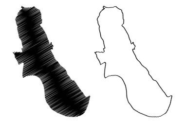 Londra Hammersmith ve Fulham İlçesi (İngiltere Birleşik Krallığı ve Kuzey İrlanda, Büyük Londra Bölgesi) harita çizimi, çizim haritası