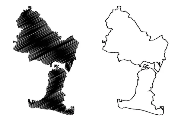 Havant District Non Métropolitain Borough Royaume Uni Grande Bretagne Irlande — Image vectorielle