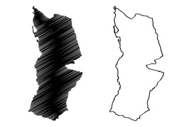 Londra Hillingdon İlçesi (İngiltere Birleşik Krallığı ve Kuzey İrlanda, Büyük Londra Bölgesi) harita vektör çizimi, çizim haritası