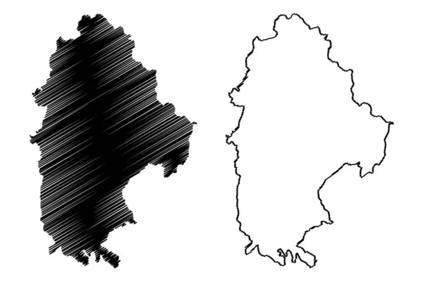 High Peak District Non Métropolitain Arrondissement Royaume Uni Grande Bretagne — Image vectorielle