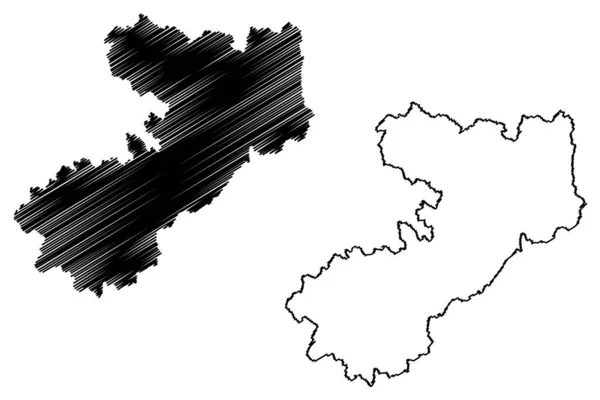 チェシャー イースト イギリスと北アイルランドの連合王国 儀式的な郡チェシャー イングランド 地図ベクトル図 スケッチブック地図 — ストックベクタ
