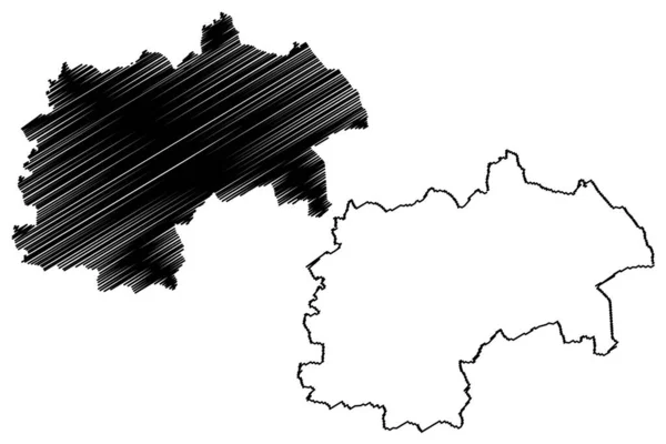 切斯特菲尔德非都市地区 大不列颠及北爱尔兰联合王国 英格兰德比郡礼仪县 地图矢量 切斯特菲尔德地图草图 — 图库矢量图片