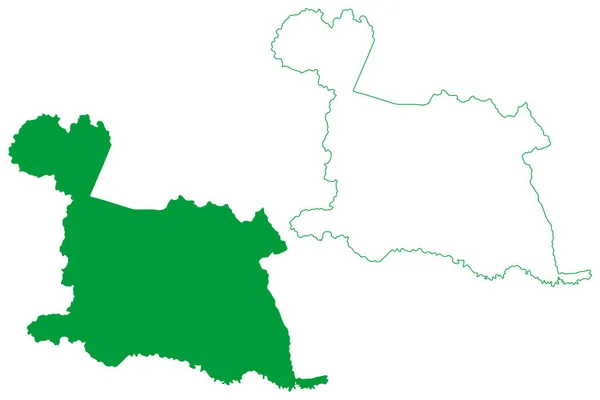 Mimoso Sul市 圣埃斯皮里图州 巴西市 巴西联邦共和国 地图矢量图解 速写草图 — 图库矢量图片